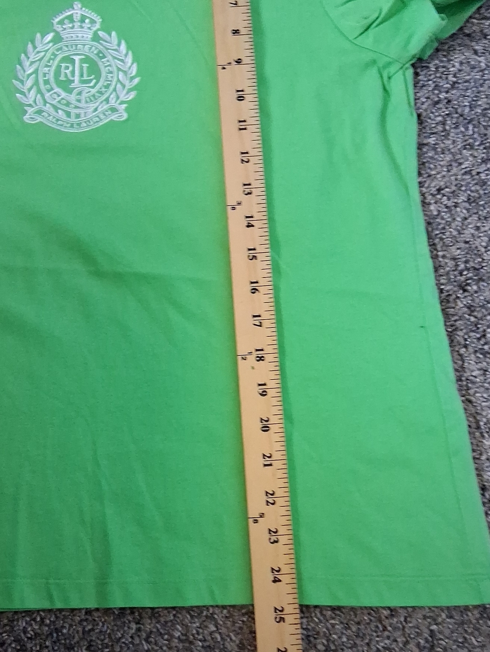 Vintage LRL Lauren Ralph Lauren Active Lime Neon Green Embroidered Shirt XL - Picture 5 of 6